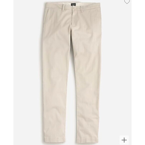 J Crew 484 Pants Mens 36X32 Beige Cotton Stretch Chino Slim Fit Pockets Zip Fly - Picture 1 of 6